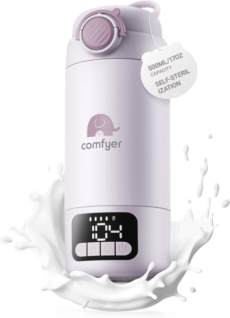 Comfyer BW02 Chauffe Biberon Portable Pro 2 en 1 avec Stérilisateur Intégré, Chauffage Rapide Lait & Eau, Rechargeable 500ml