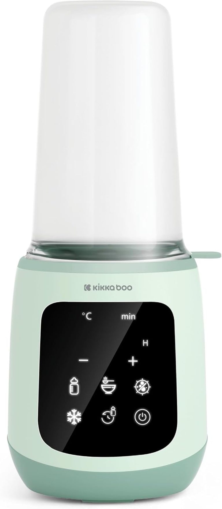 KikkaBoo Chauffe-biberon Electrique 4 en 1 CALDO, Chauffe Lait Maternel & Petits Pots, Sterilisateur Vapeur, Maintien au Chaud, Chauffe Rapide, Compatible Biberons Standards, Menthe