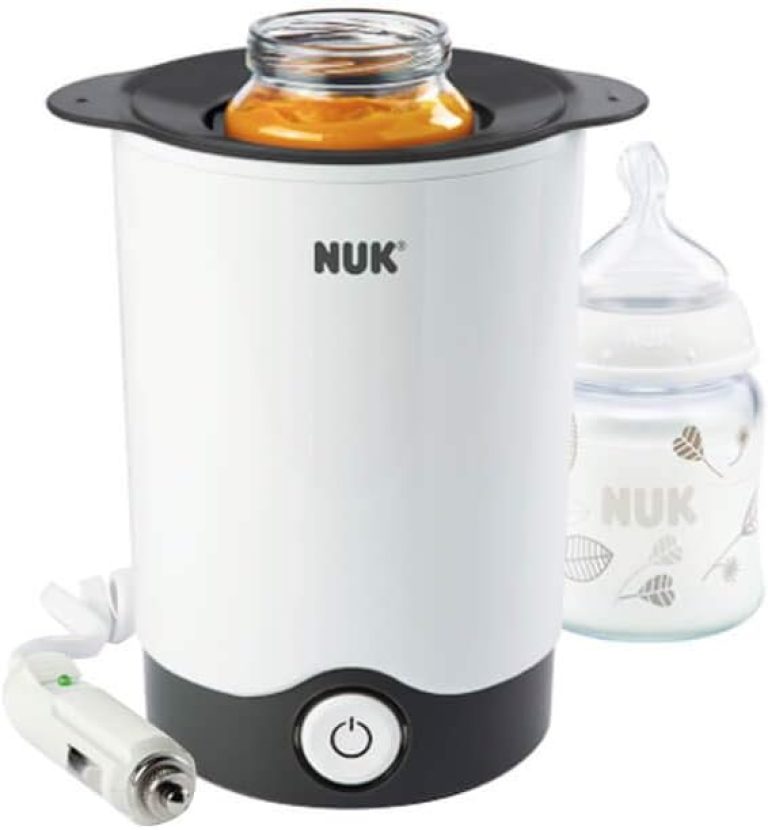 NUK Thermo Express Plus Chauffe-Biberon Portable | Chauffage du Lait et des Repas à Maison et en Voyage | 220-240 V et 12 V